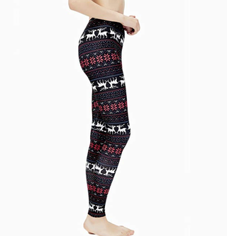 Detail Reindeer Arrow Printed Leggings Nomer 45