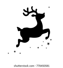 Detail Reindeer Clipart Silhouette Nomer 23