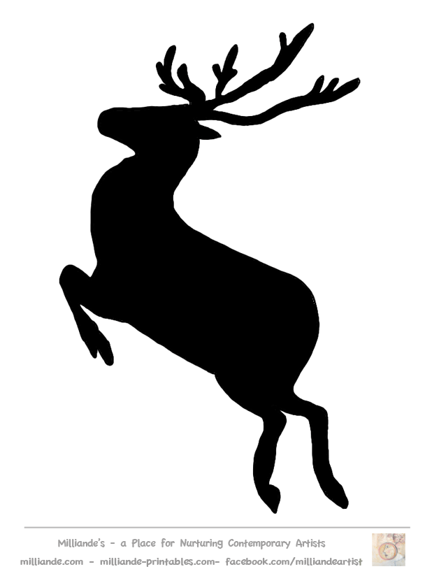 Detail Reindeer Clipart Silhouette Nomer 26