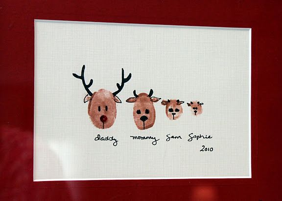 Detail Reindeer Fingerprint Card Nomer 13