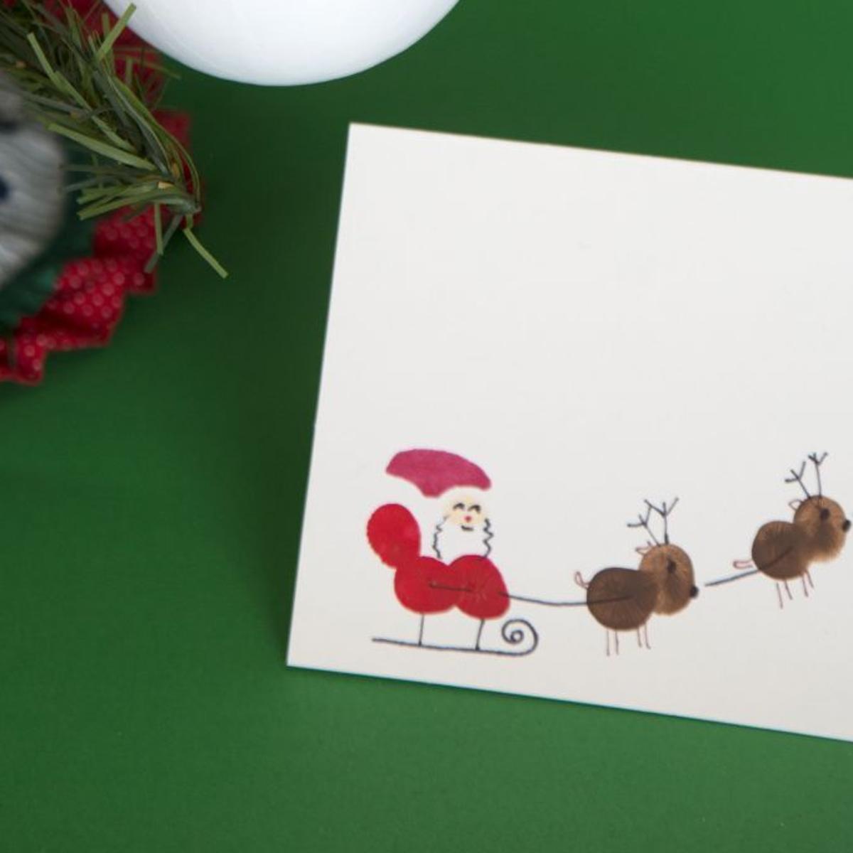 Detail Reindeer Fingerprint Card Nomer 22