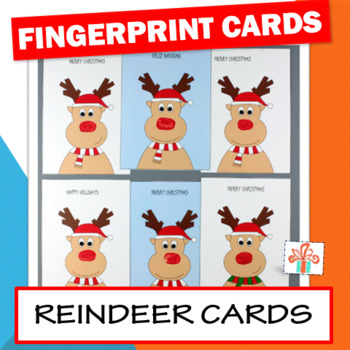 Detail Reindeer Fingerprint Card Nomer 32