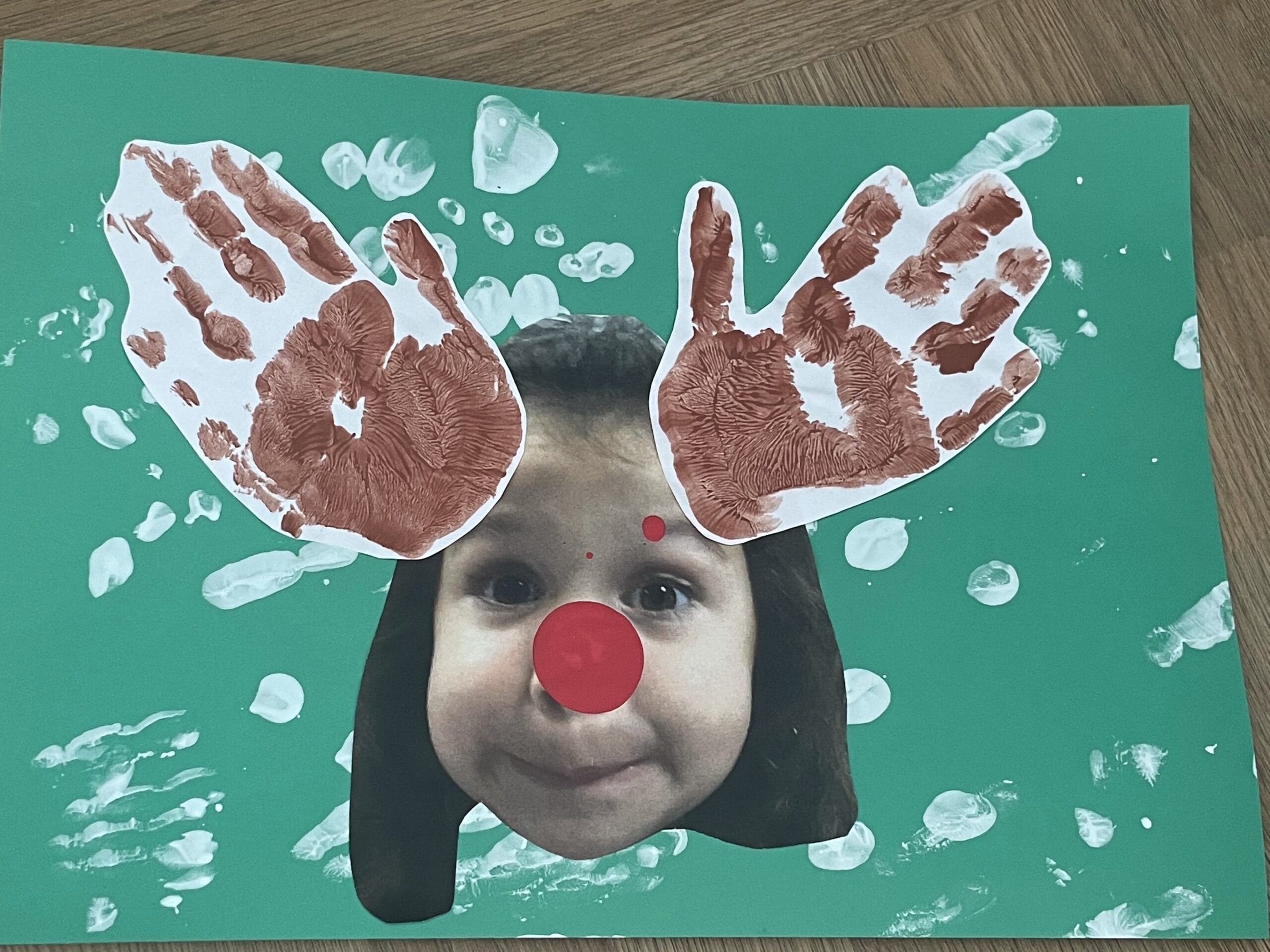 Detail Reindeer Fingerprint Card Nomer 33