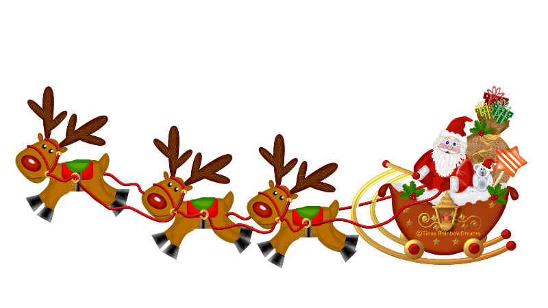 Detail Reindeer Flying Clipart Nomer 15