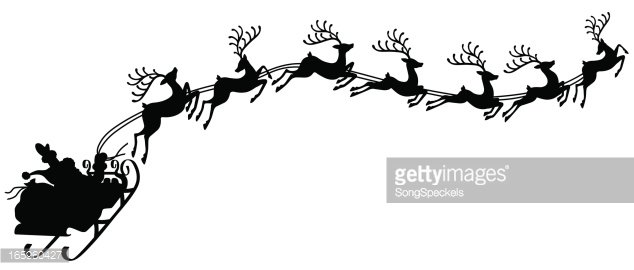 Detail Reindeer Flying Clipart Nomer 16