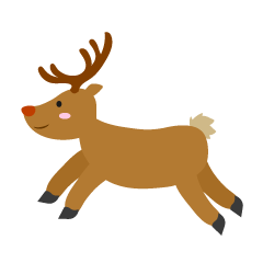 Detail Reindeer Flying Clipart Nomer 22