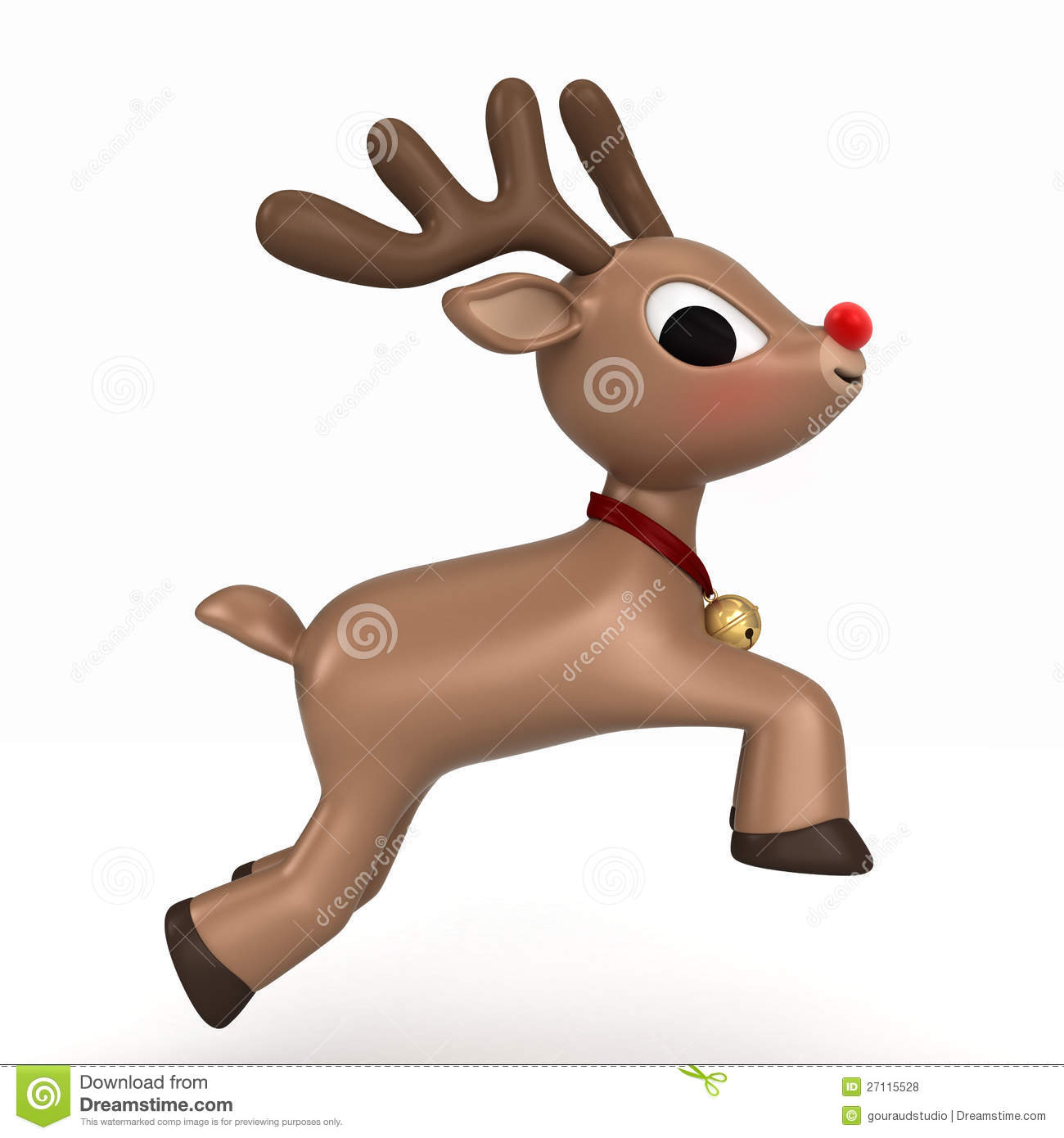 Detail Reindeer Flying Clipart Nomer 39