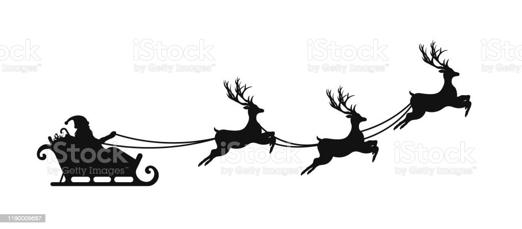 Detail Reindeer Flying Silhouette Nomer 18
