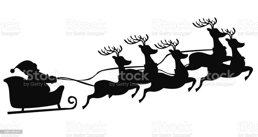 Detail Reindeer Flying Silhouette Nomer 21