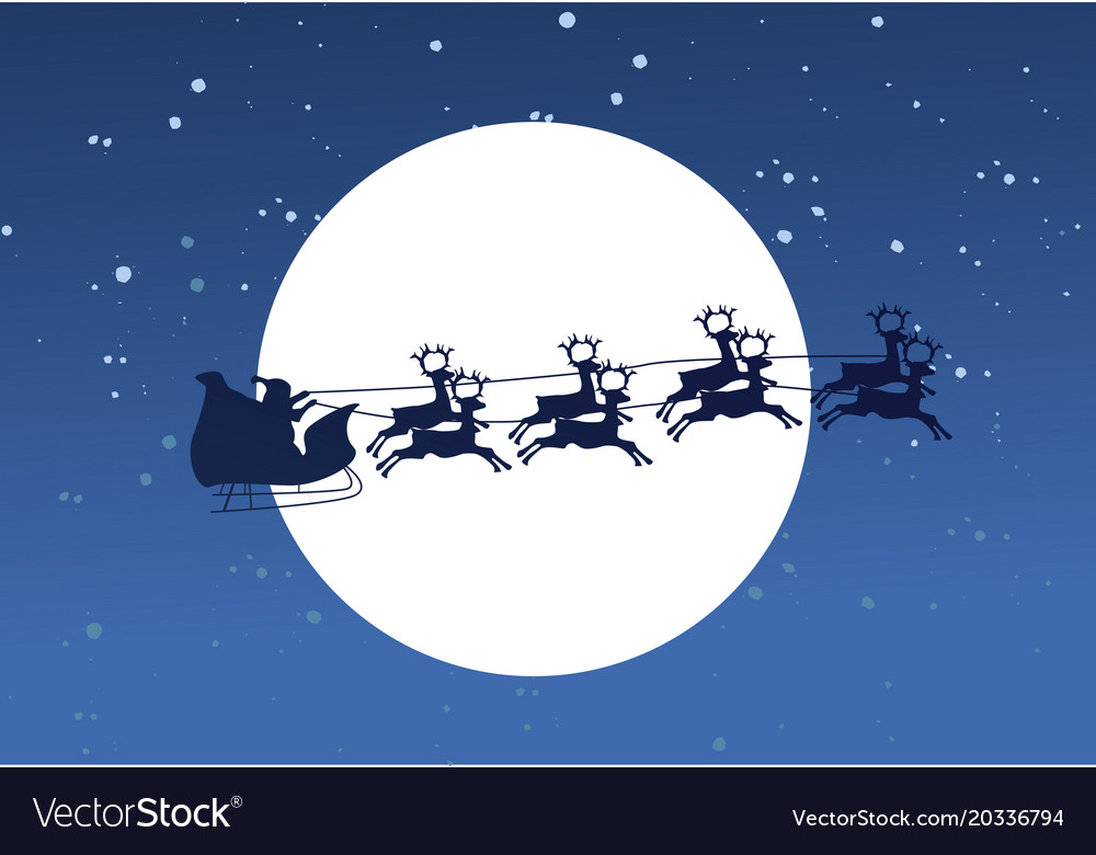 Detail Reindeer Flying Silhouette Nomer 23