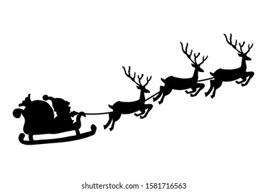 Detail Reindeer Flying Silhouette Nomer 25