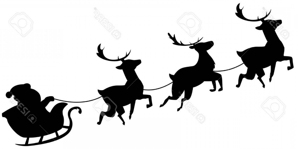 Detail Reindeer Flying Silhouette Nomer 27