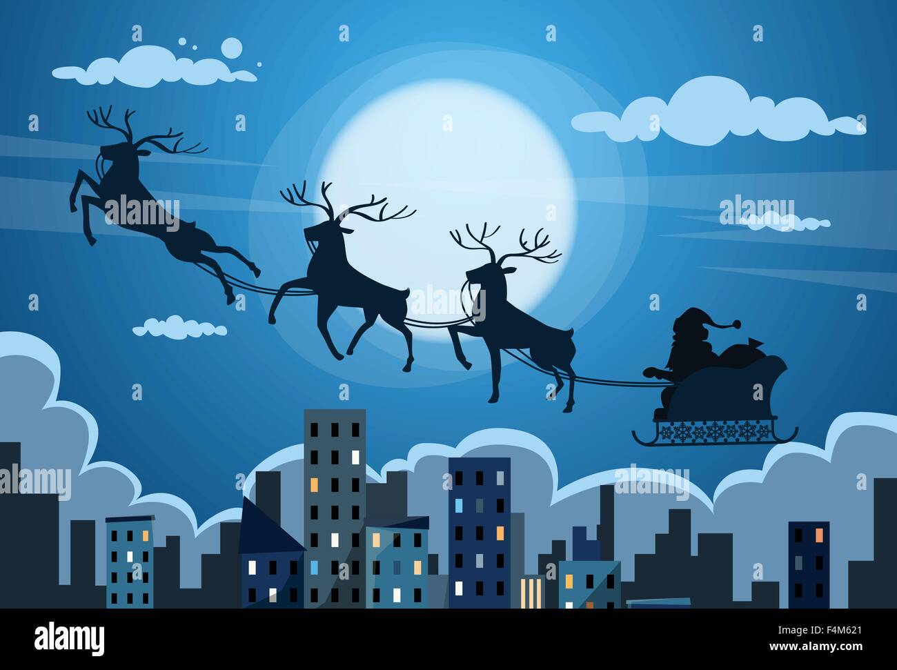 Detail Reindeer Flying Silhouette Nomer 37