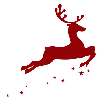 Detail Reindeer Flying Silhouette Nomer 48