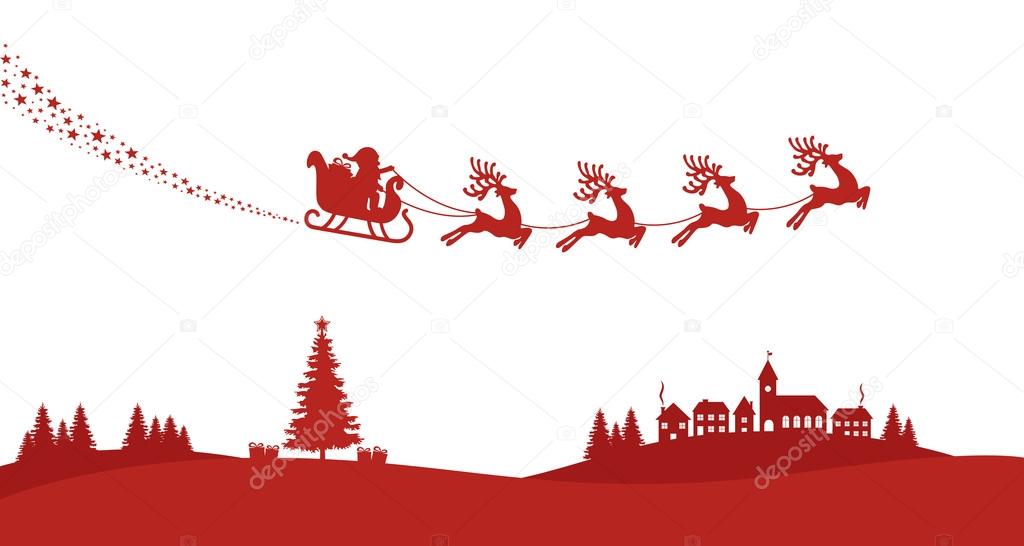 Detail Reindeer Flying Silhouette Nomer 49