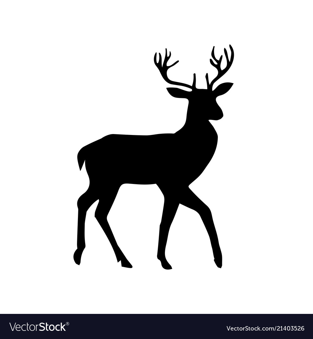 Detail Reindeer Silhouette Clip Art Nomer 16