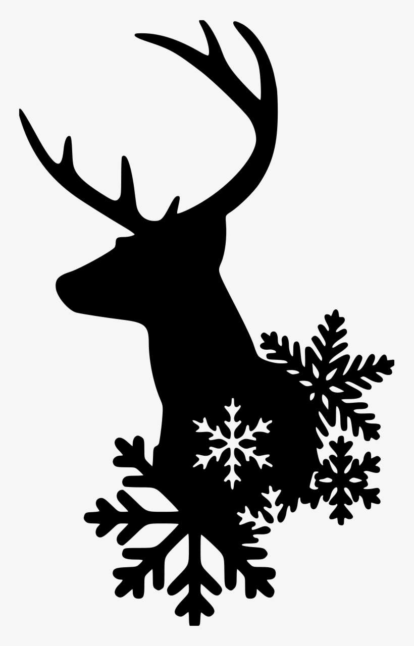 Detail Reindeer Silhouette Clip Art Nomer 30