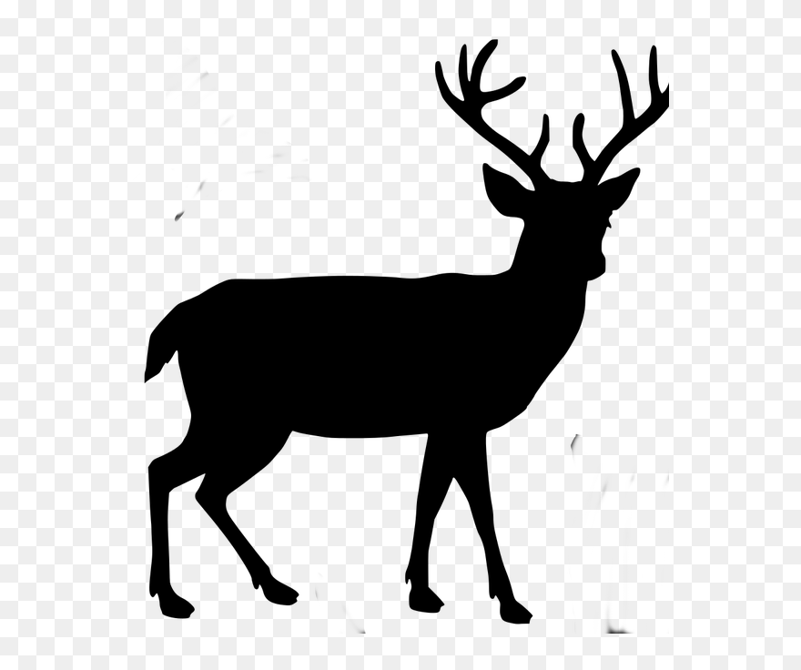 Detail Reindeer Silhouette Clip Art Nomer 7