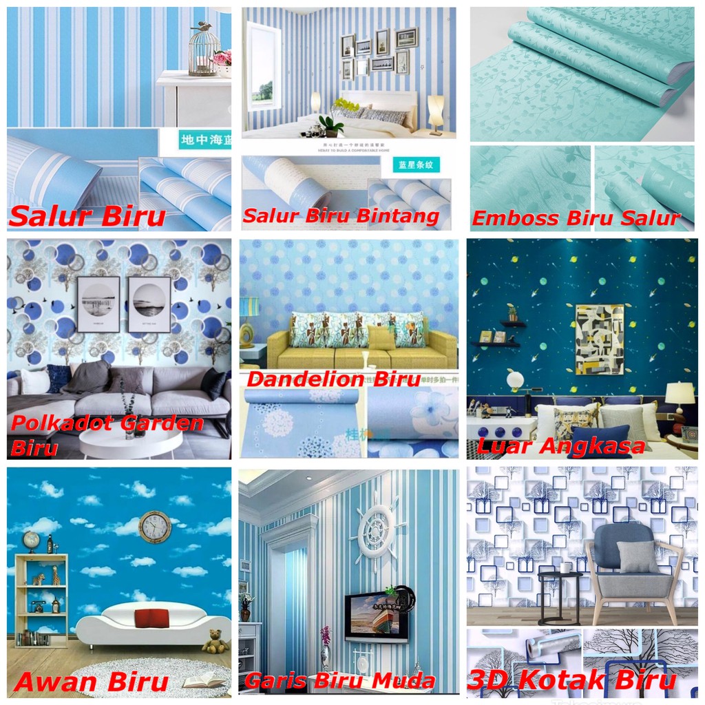 Detail Remaja Wallpaper Dinding Kamar Warna Biru Nomer 4