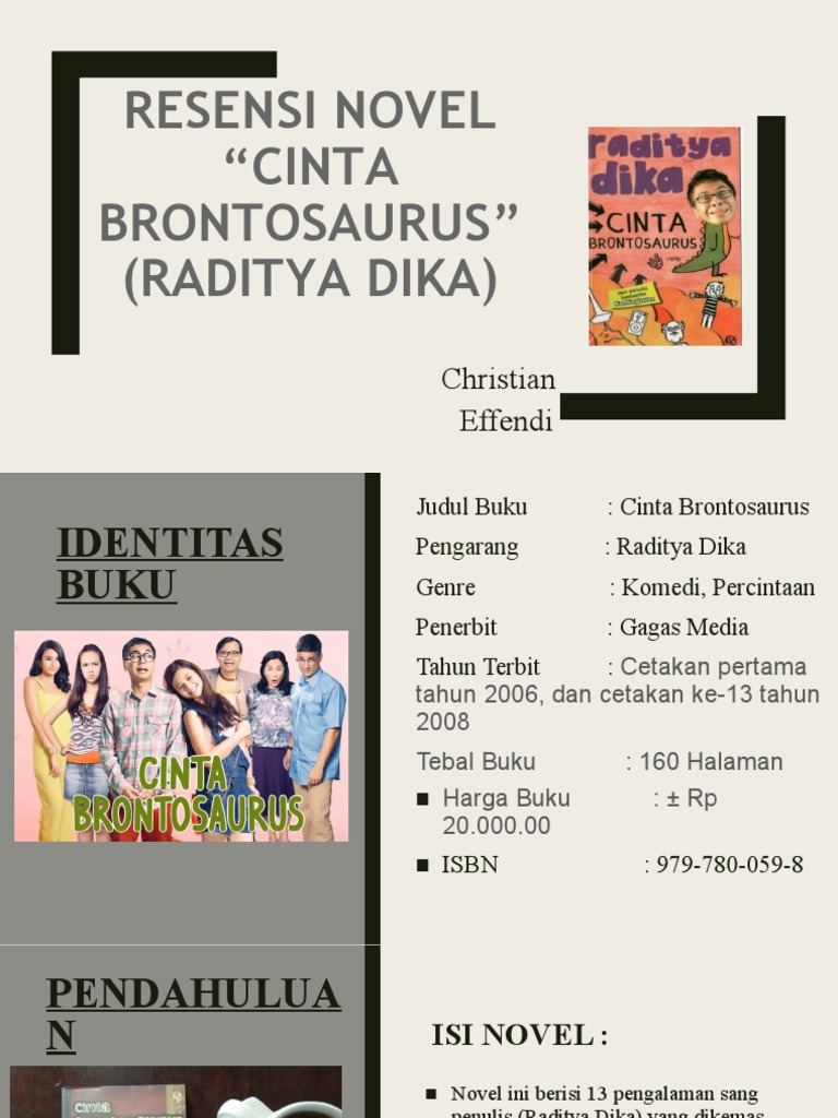 Detail Resensi Novel Cinta Brontosaurus Nomer 12