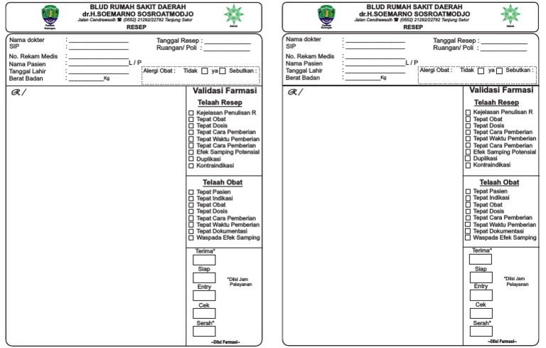 Detail Resep Rumah Sakit Nomer 28