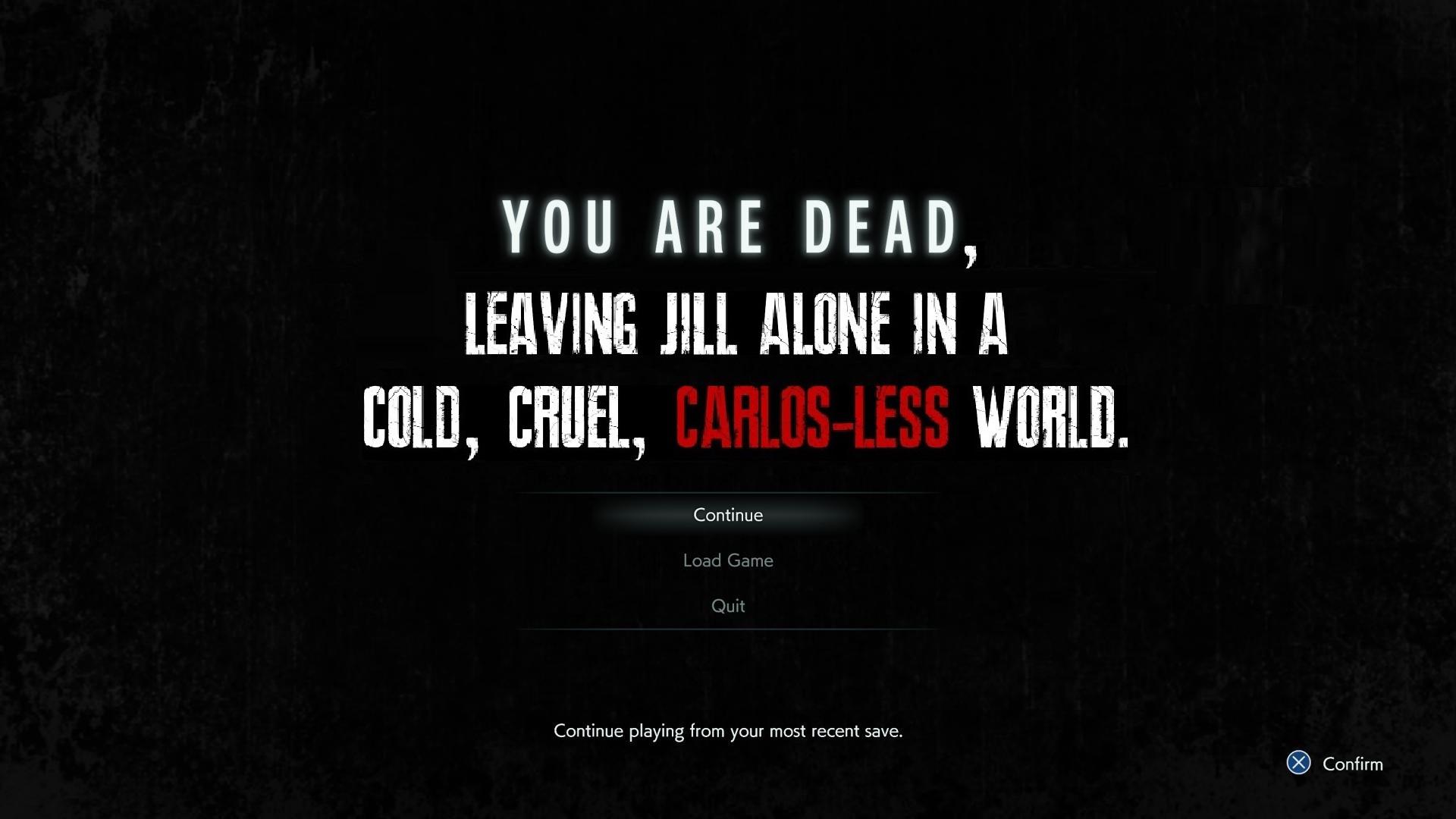 Detail Resident Evil Game Over Screen Nomer 7