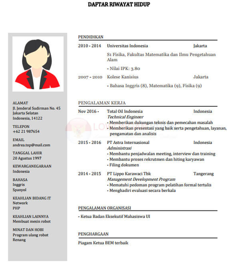Resume Surat Lamaran Kerja - KibrisPDR