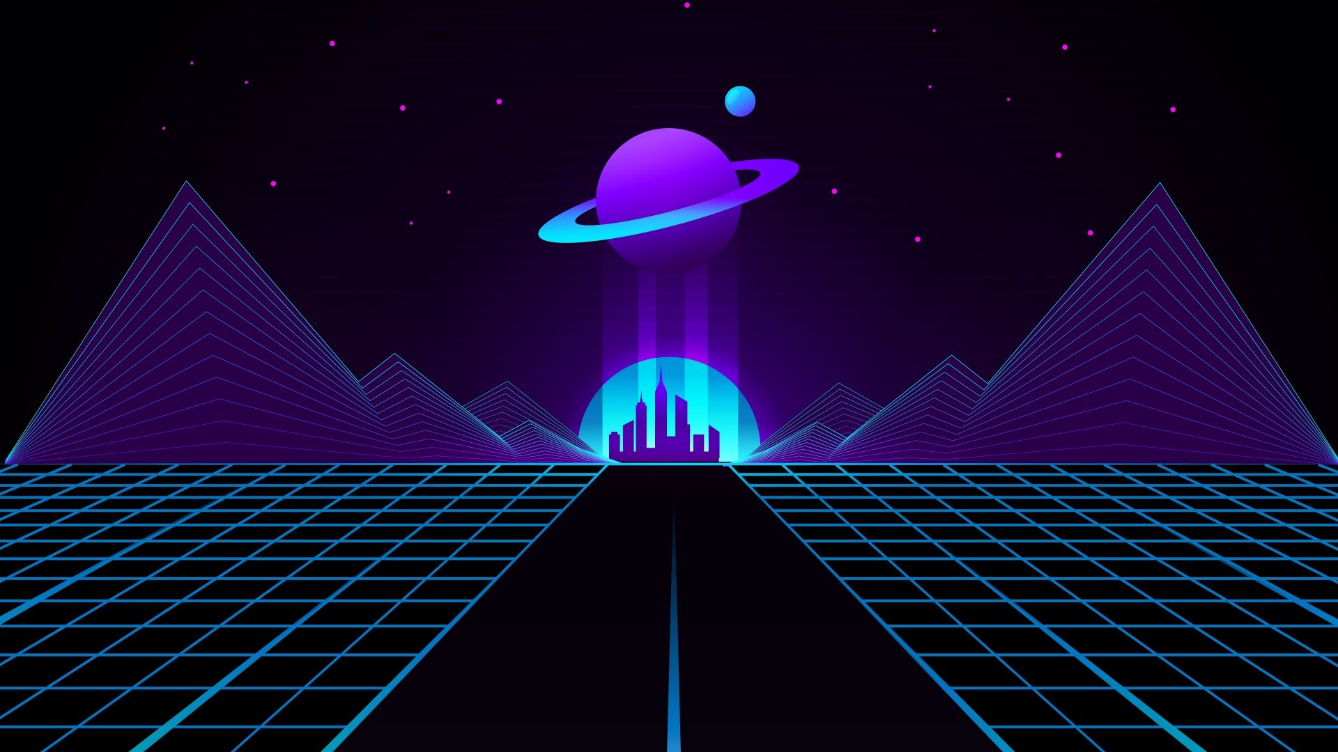 Detail Retro Wave Background Nomer 9