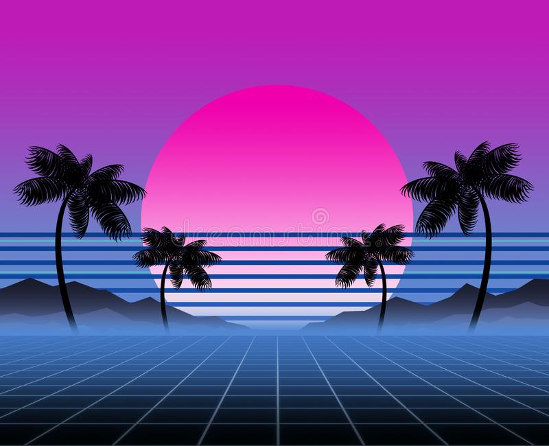 Detail Retro Wave Background Nomer 12