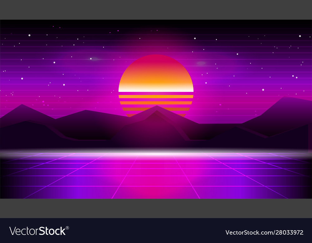 Detail Retro Wave Background Nomer 13