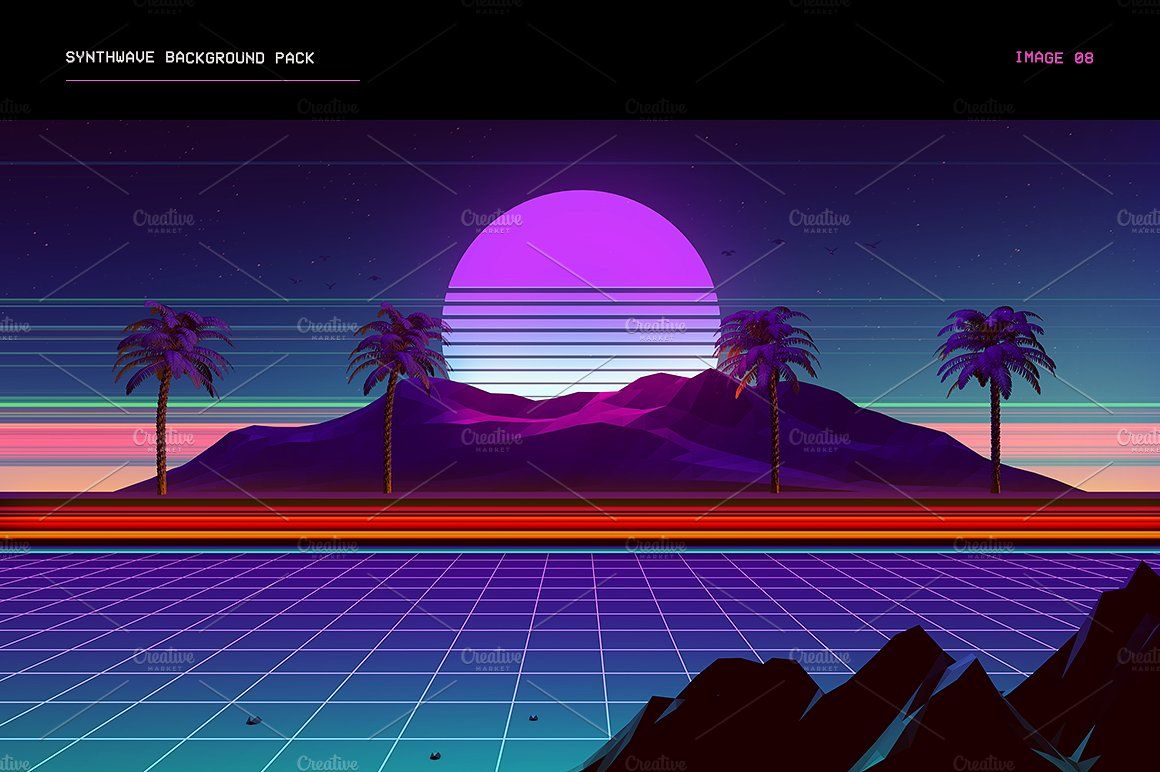 Detail Retro Wave Background Nomer 15