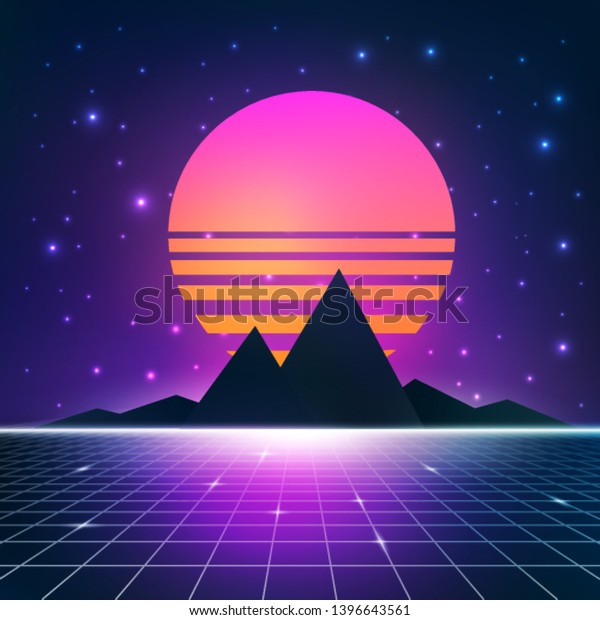 Detail Retro Wave Background Nomer 23