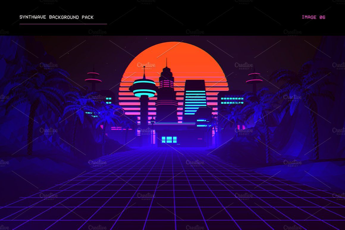 Detail Retro Wave Background Nomer 27