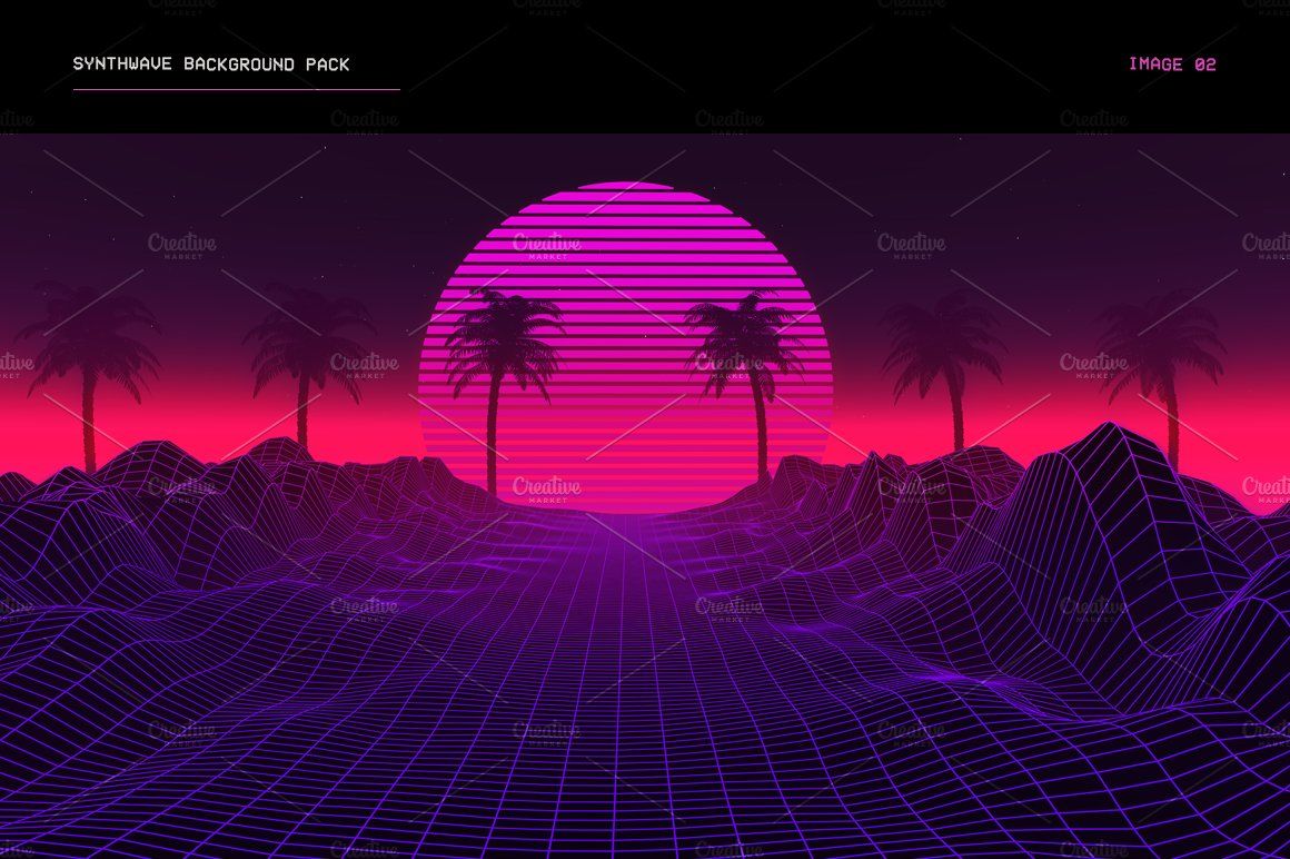 Detail Retro Wave Background Nomer 30