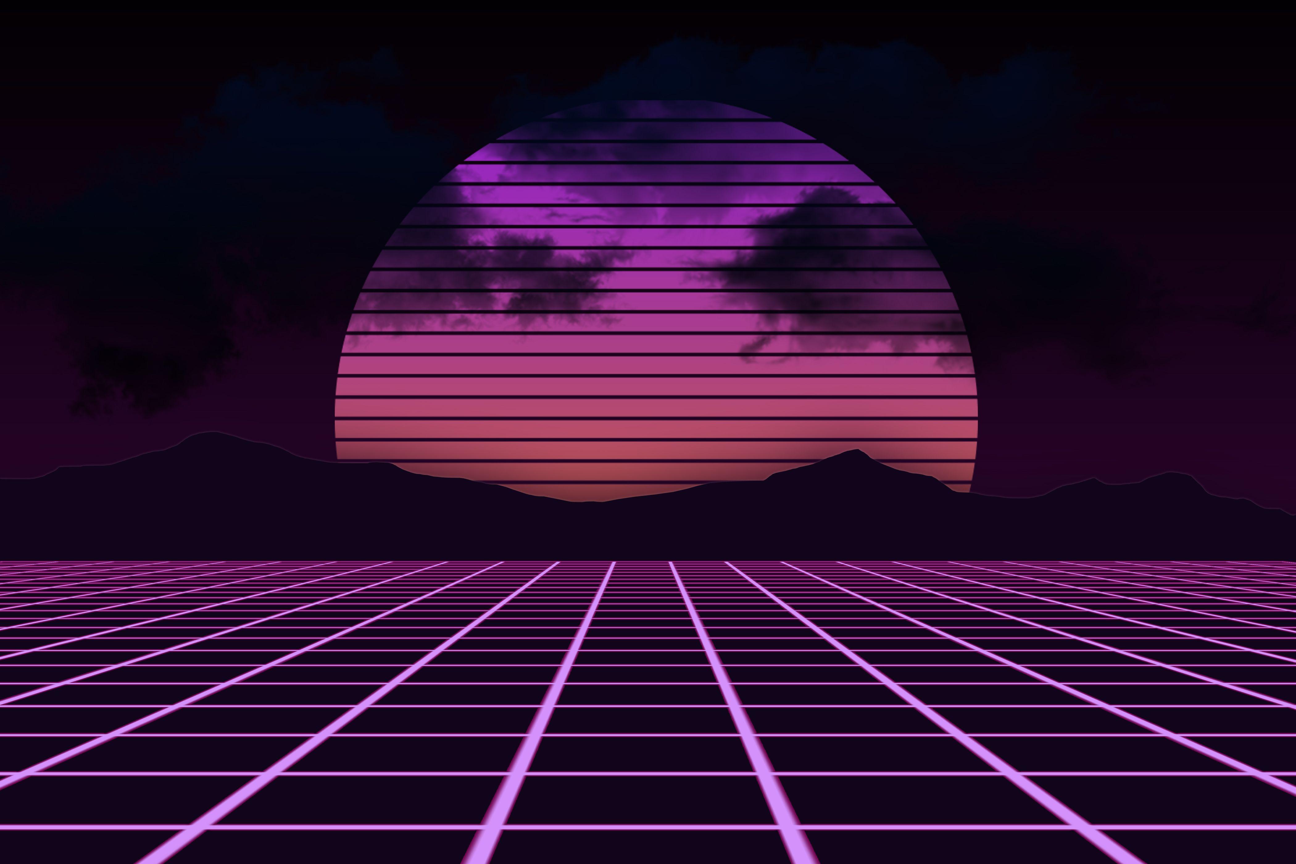 Detail Retro Wave Background Nomer 48