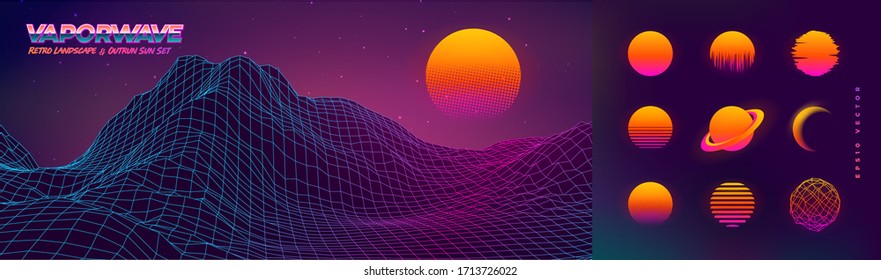 Detail Retro Wave Background Nomer 50