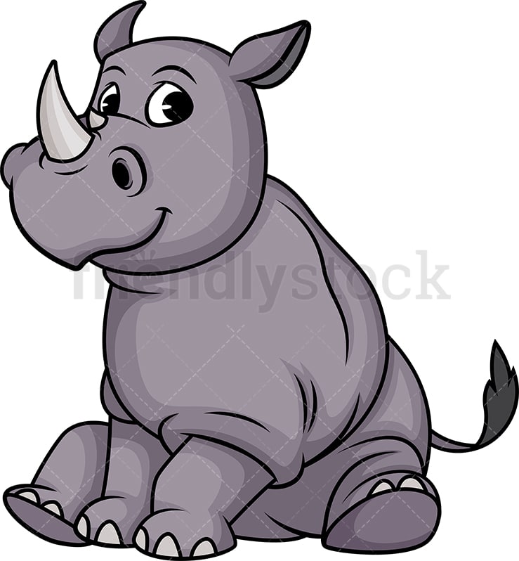 Detail Rhino Clipart Nomer 36