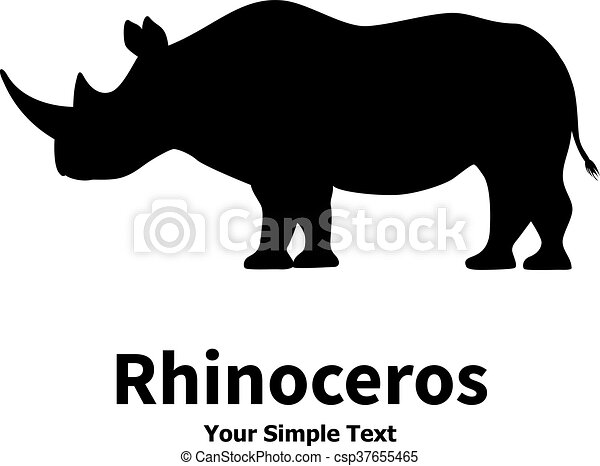 Detail Rhino Silhouette Clip Art Nomer 21