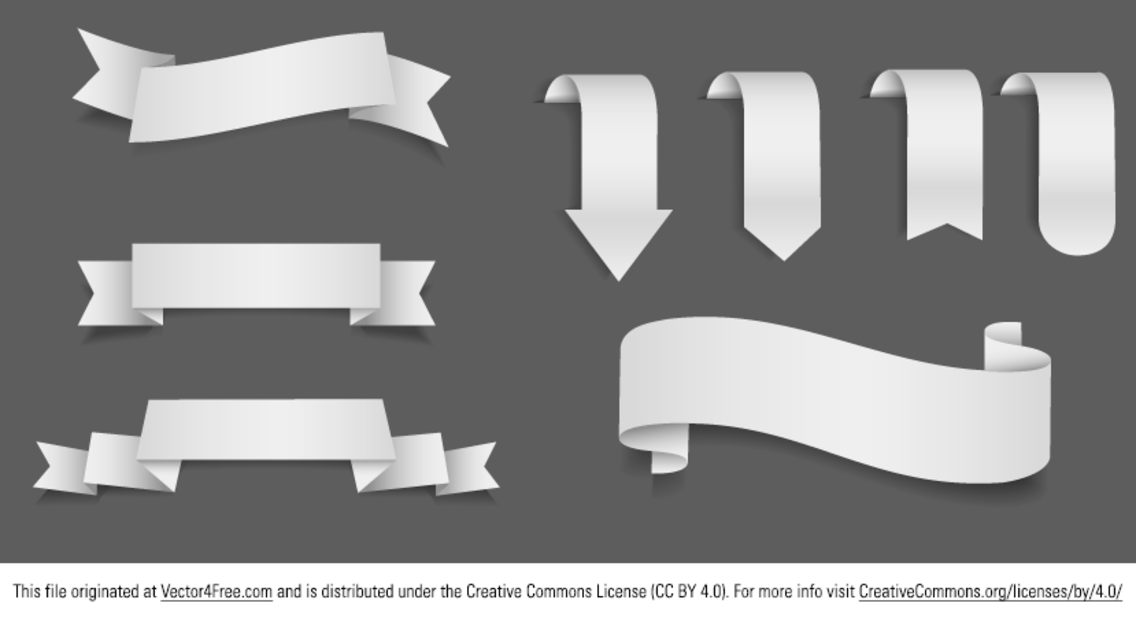Ribbons Vector Free - KibrisPDR
