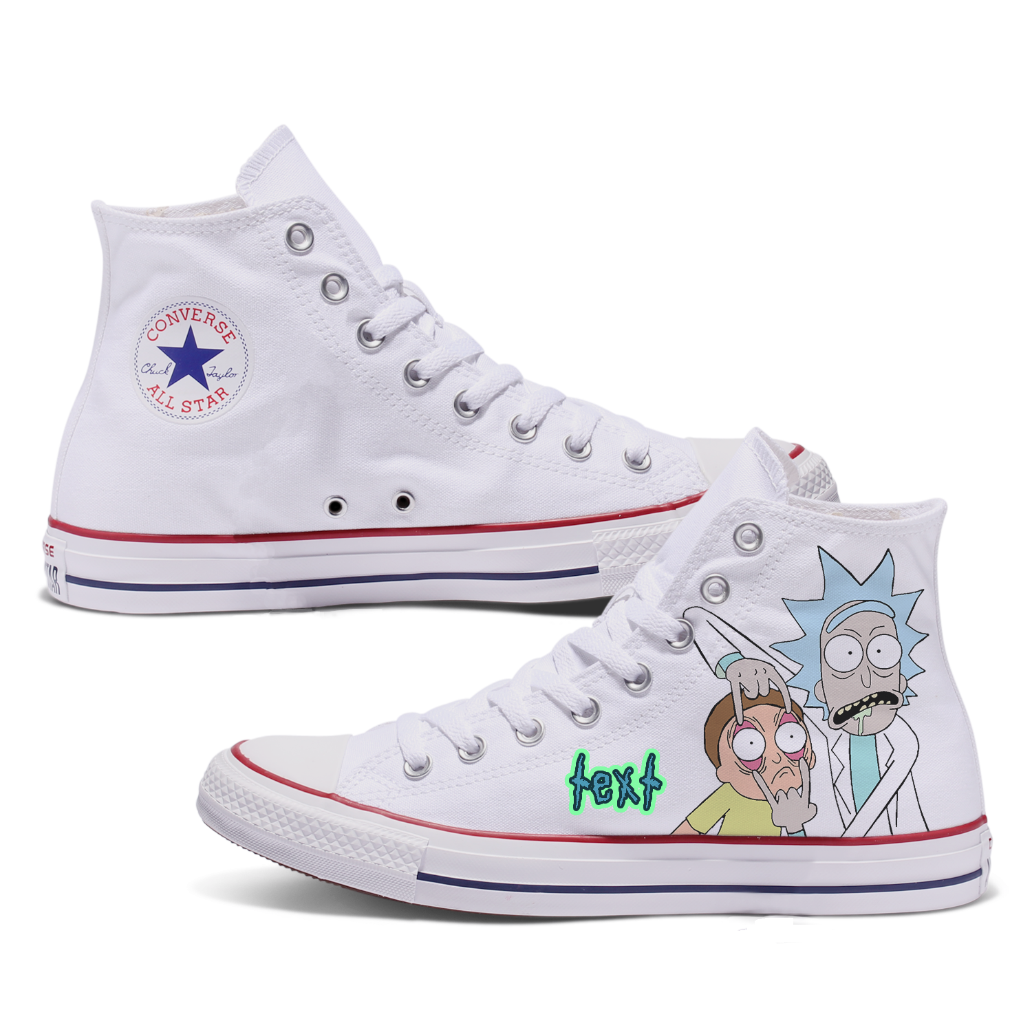 Rick And Morty Converse Shoes - KibrisPDR