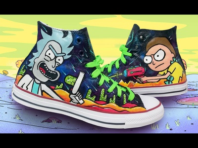 Detail Rick And Morty Converse Shoes Nomer 44