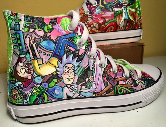 Detail Rick And Morty Converse Shoes Nomer 46