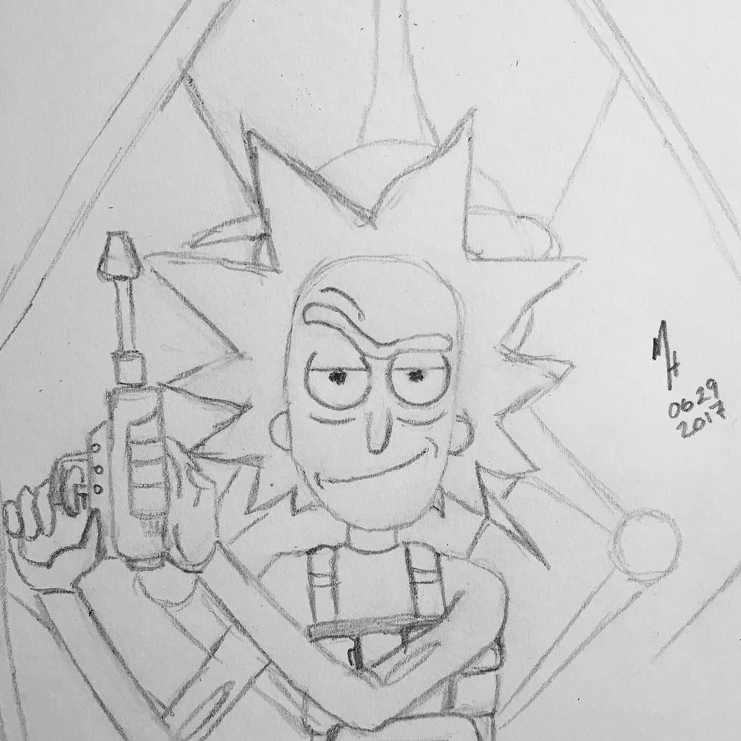 Rick And Morty Pencil Drawing - KibrisPDR