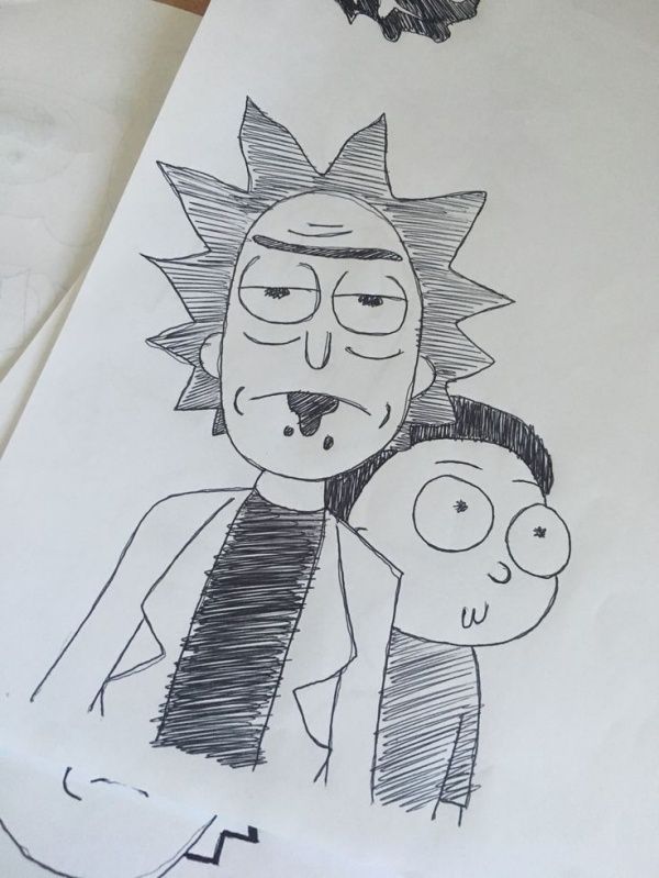 Detail Rick And Morty Pencil Drawing Nomer 10