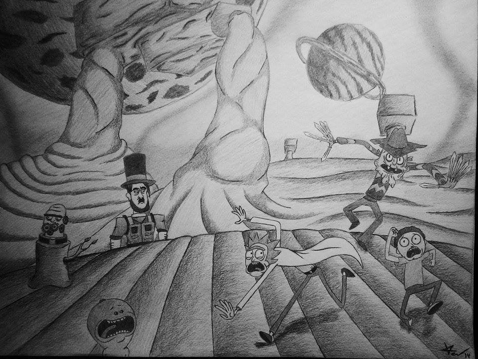 Detail Rick And Morty Pencil Drawing Nomer 13