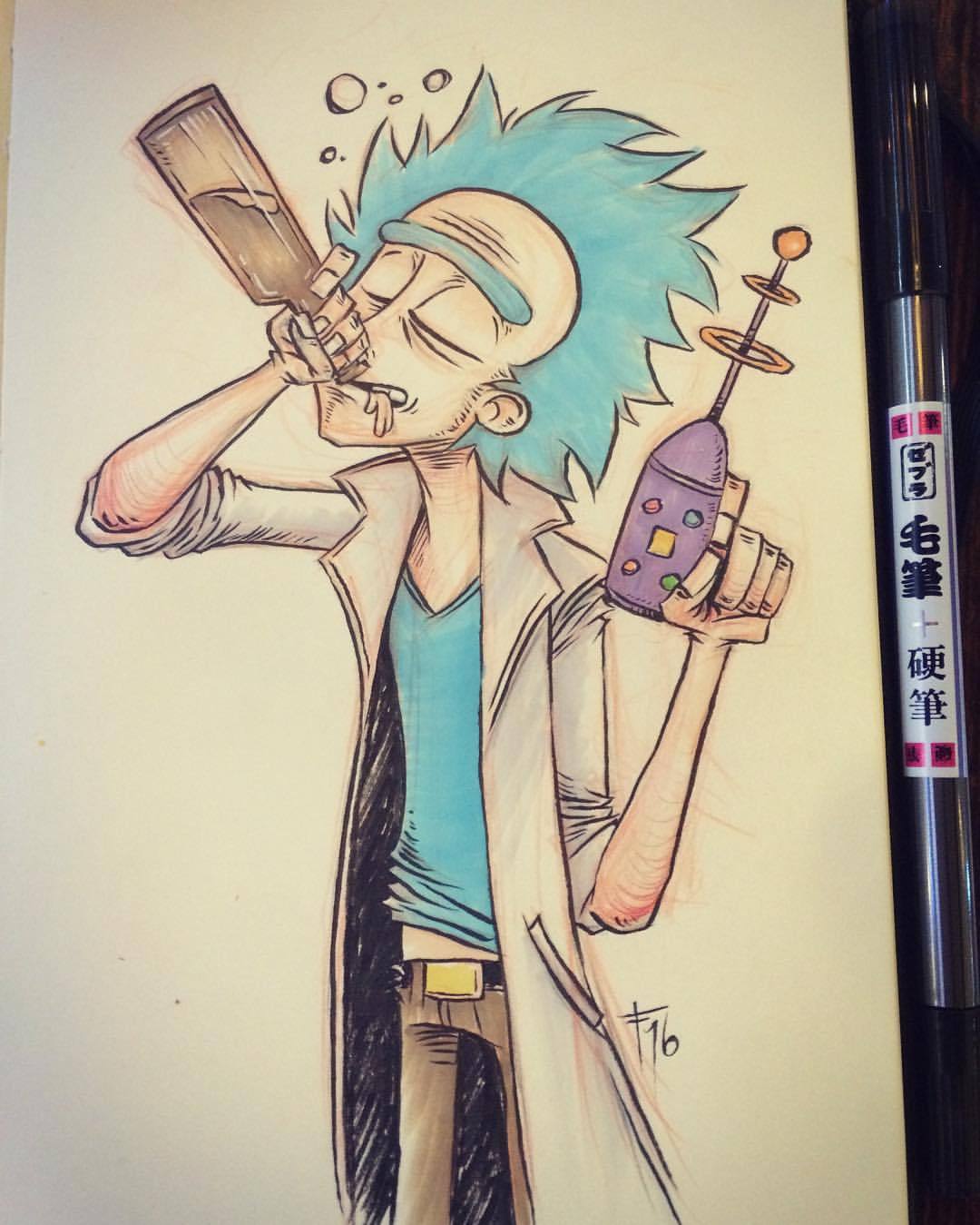 Detail Rick And Morty Pencil Drawing Nomer 18