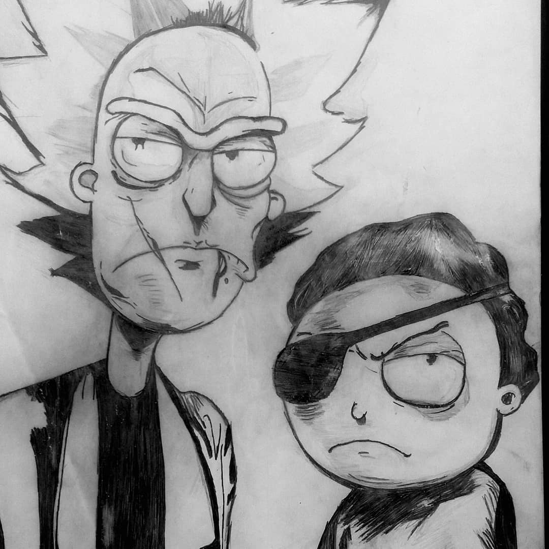 Detail Rick And Morty Pencil Drawing Nomer 21