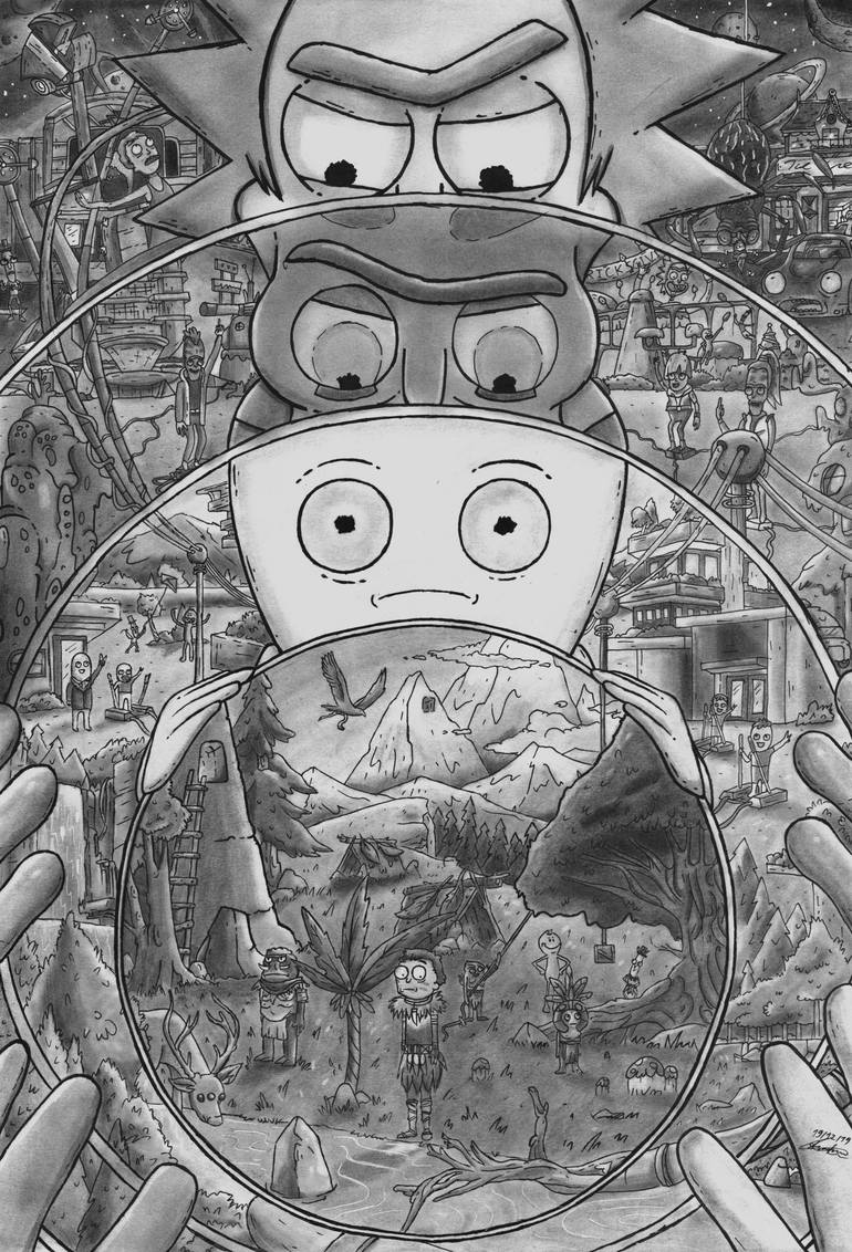 Detail Rick And Morty Pencil Drawing Nomer 25