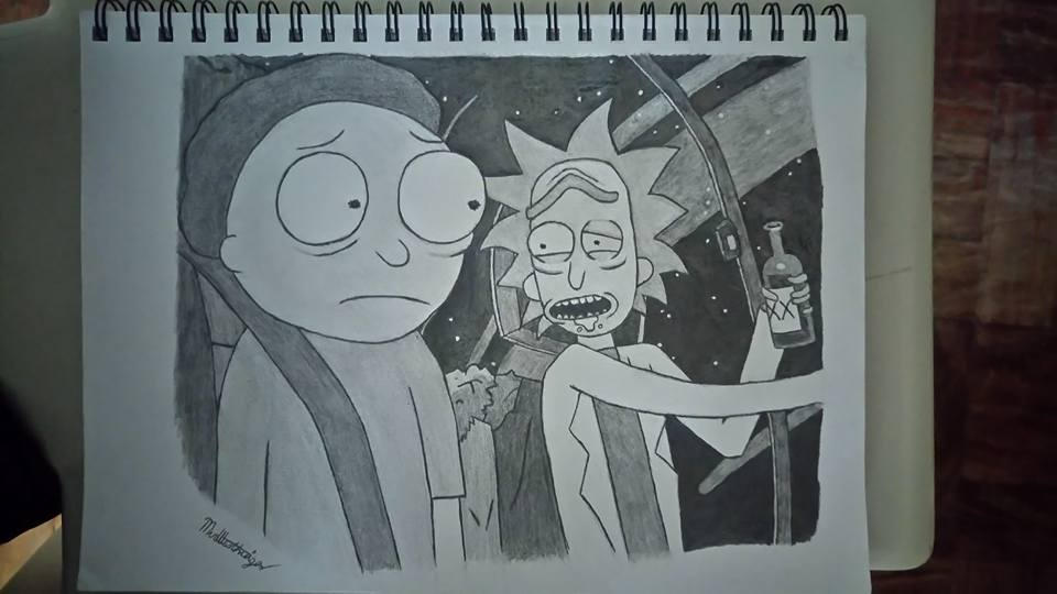 Detail Rick And Morty Pencil Drawing Nomer 36