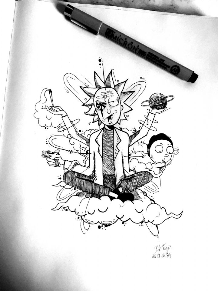 Detail Rick And Morty Pencil Drawing Nomer 8